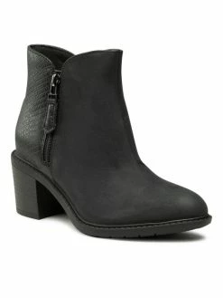 Clarks Γυναίκες Biker Μποτάκια Μποτάκια Scene Zip 261620104 Μαύρο