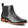 Clarks Γυναίκες Biker Μποτάκια Μποτάκια με λάστιχο Taylor Shine 261119654 Μαύρο