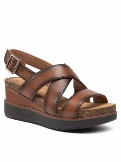 Clarks Γυναίκες Σανδάλια Lizby Cross 261659044 Καφέ
